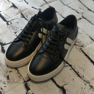 Neil Barrett Leather Skateboard Sneaker